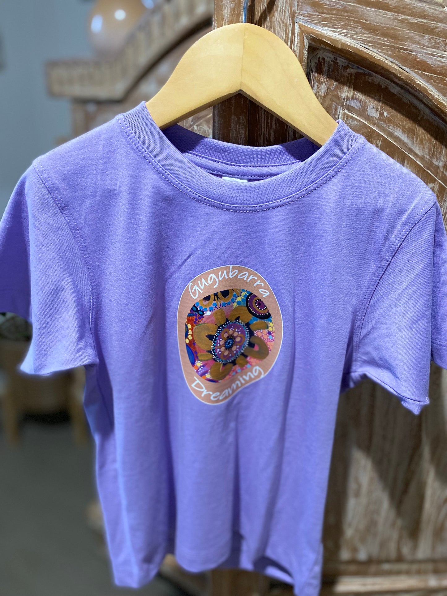 Dhanda Waarradagang (Campsite Yellow) Kid's Single Sided Shirt