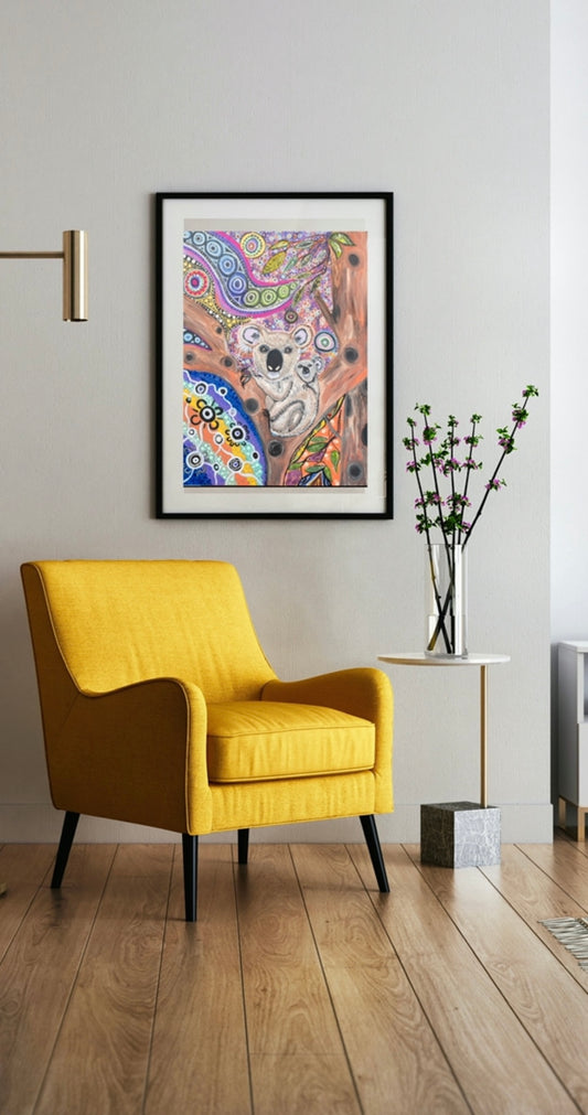 Decor - Barrandhang (Koala Dreaming) Satin Canvas 75cms x 100cms